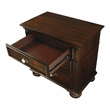 Home Square Set of 2 Solid Wood 3-Drawer Nightstands in Dark Walnut
