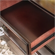 Home Square Set of 2 Solid Wood 3-Drawer Nightstands in Dark Walnut