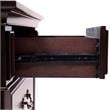 Home Square Set of 3 Solid Wood 2 Nightstands and Chest in Dark Walnut