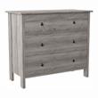 Home Square Set of 2 Transitional Wood Dresser and Chest in Gray Oak