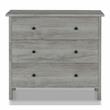 Home Square Set of 2 Transitional Wood Dresser and Chest in Gray Oak