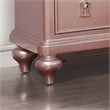 Home Square Set of 2 Solid Wood 2-Drawer Nightstands in Rose Gold
