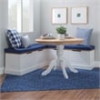 Home Square Set of a Backless Breakfast Nook and 5 Piece Cushion/Pillow