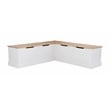 Home Square Set of a Backless Breakfast Nook and 5 Piece Cushion/Pillow