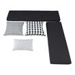 Home Square Set of a Backless Breakfast Nook and 5 Piece Cushion/Pillow