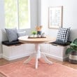 Home Square Set of a Backless Breakfast Nook and 5 Piece Cushion/Pillow