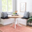Home Square Set of a Backless Breakfast Nook and 5 Piece Cushion/Pillow