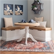 Home Square Set of a Kitchen Nook & Dining Table & 5 Piece Cushion/Pillow