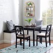 Home Square Set of a Kitchen Nook & Dining Table & 5 Piece Cushion/Pillow