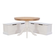 Home Square Set of a Kitchen Nook & Dining Table & 5 Piece Cushion/Pillow