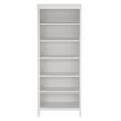 Home Square Set of 2 Adjustable 6 Shelf Bookcase in White Finish