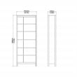 Home Square Set of 2 Adjustable 6 Shelf Bookcase in White Finish