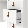 Home Square Set of 2 Adjustable 6 Shelf Bookcase & Writing Desk in White