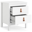 Home Square Set of 2 5-Drawer Chest & 2 Drawer Nightstand in White