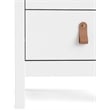 Home Square Set of 2 5-Drawer Chest & 2 Drawer Nightstand in White