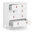 Home Square Set of 2 5-Drawer Chest & 2 Drawer Nightstand in White