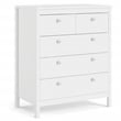 Home Square Set of 3 5-Drawer Chest & 2 Nightstands in White
