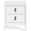 Home Square Set of 3 5-Drawer Chest & 2 Nightstands in White