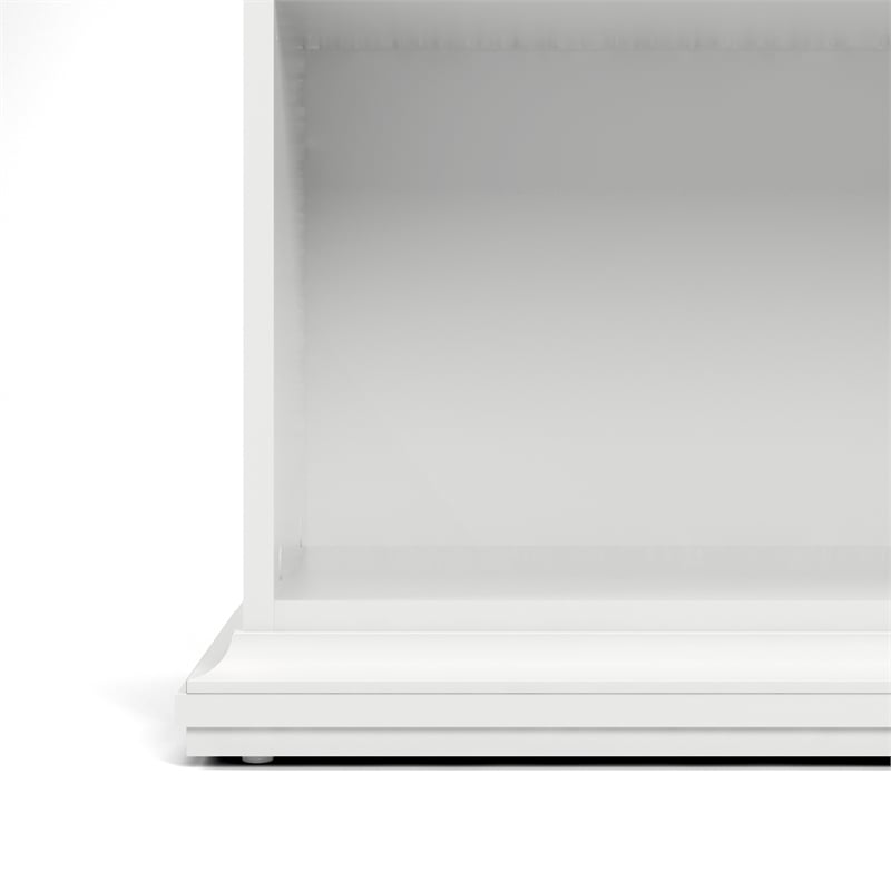 Home Square Set of 2 Home Computer Office Desk & 5-Shelf Bookcase in White