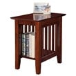 Home Square Set of 3 Wood Coffee Table & Chair Side Table in Walnut