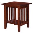 Home Square Set of 3 Wood Transitional Coffee Table & End Table in Walnut