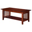 Home Square Set of 3 Wood Transitional Coffee Table & End Table in Walnut