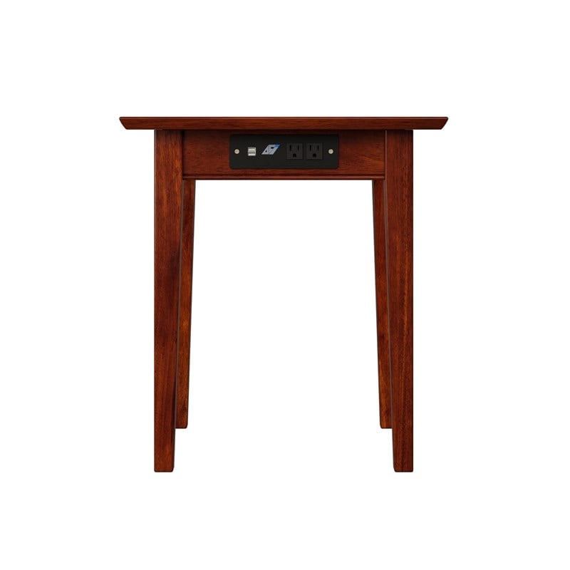 Home Square Set of 2 Walnut Full Size Murphy Bed Desk with Mattress & Side Table