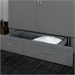Home Square Set of 2 Queen Murphy Bed Chest & Side Table in Gray