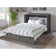 Home Square Set of 2 Murphy Full Bed Chest with Mattress & Side Table in Gray