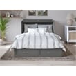 Home Square Set of 2 Murphy Full Bed Chest with Mattress & Side Table in Gray
