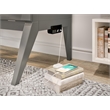 Home Square Set of 2 Full Size Murphy Bed Desk with Mattress & End Table in Gray