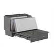 Home Square Set of 2 Full Size Murphy Bed Chest with Mattress & End Table - Gray