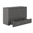 Home Square Set of 2 Queen Murphy Bed Chest & End Table in Gray