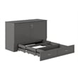 Home Square Set of 2 Queen Murphy Bed Chest & End Table in Gray