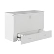 Home Square Set of 2 Queen Murphy Bed Chest  & Side Table in White