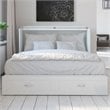 Home Square Set of 2 Queen Murphy Bed Chest  & Side Table in White