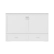 Home Square Set of 2 Queen Murphy Bed Chest  & Side Table in White