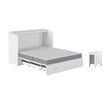 Home Square Set of 2 Queen Murphy Bed Chest  & Side Table in White