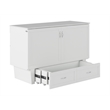 Home Square Set of 2 Queen Murphy Bed Chest & Side Table in White
