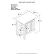Home Square Set of 2 Queen Murphy Bed Chest & Side Table in White