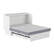 Home Square Set of 2 Queen Murphy Bed Chest & Side Table in White