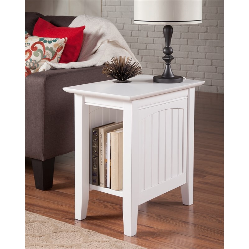 Home Square Set of 2 Queen Murphy Bed Chest & Side Table in White
