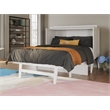 Home Square Set of 2 White Full Size Murphy Bed Desk with Mattress & Side Table