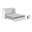 Home Square Set of 2 Queen Murphy Bed Chest & Side Table in White