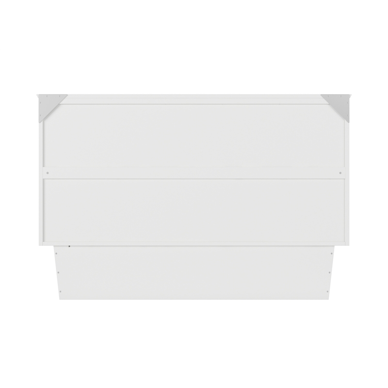 Home Square Set of 2 Queen Murphy Bed Chest & Side Table in White