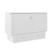Home Square Set of 2 Queen Murphy Bed Chest & Side Table in White