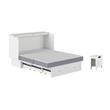 Home Square Set of 2 Queen Murphy Bed Chest & Side Table in White