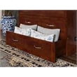 Home Square Set of 2 Twin XL Murphy Bed Chest w/ Mattress & Side Table in Walnut