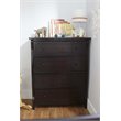 Home Square 3 Set Espresso Crib and Changer & 4-Drawer Dresser & Double Dresser