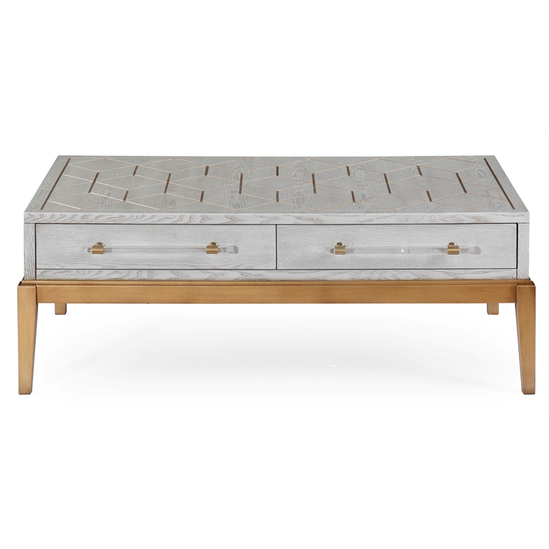 Home Square Set of 3 4-Door Server & Cocktail Table & End Table in Gray